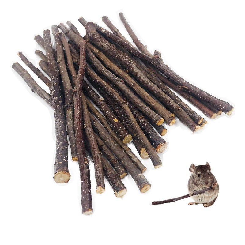 William Craft Apple Sticks Pet Chew Toys Treats for Chinchilla Guinea Pigs Rabbits Squirrel Hamster Bunny - Image 1